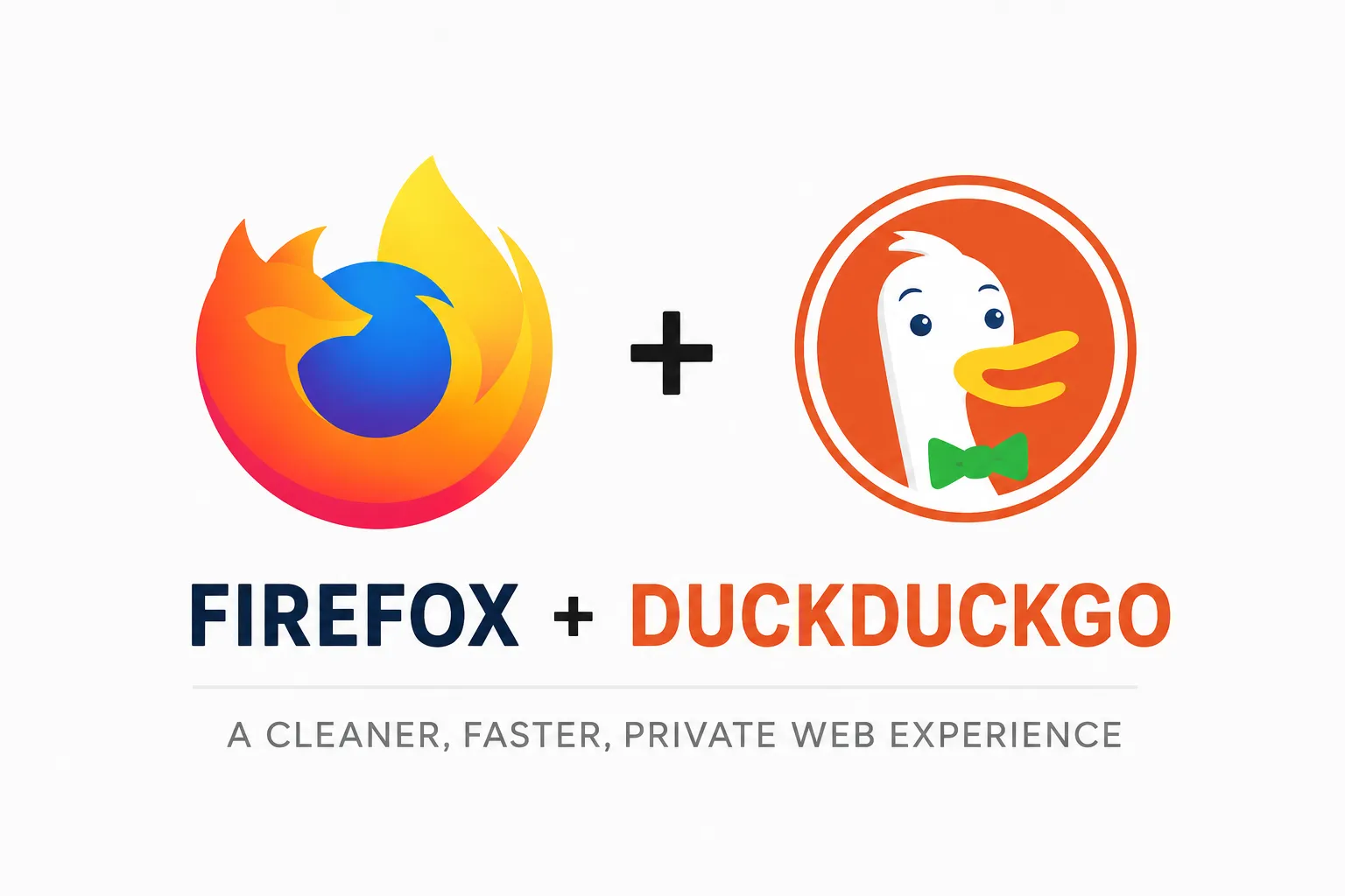 A focused browsing setup using Firefox and DuckDuckGo